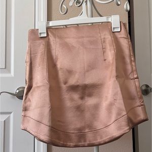 NWT Copper Satin Mini Skirt